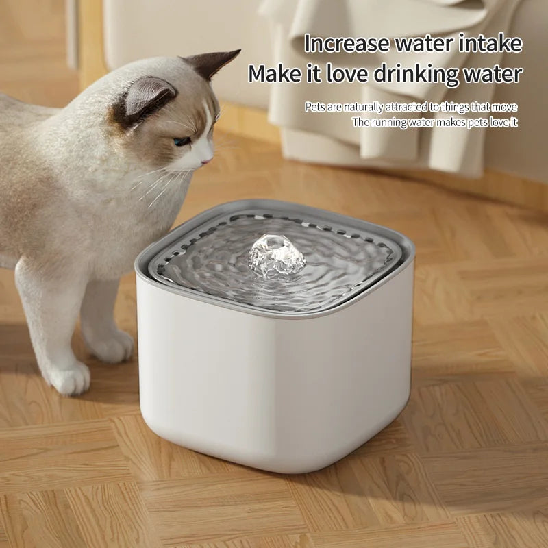 Fuente de agua automática para gatos 3L – USB y filtrada