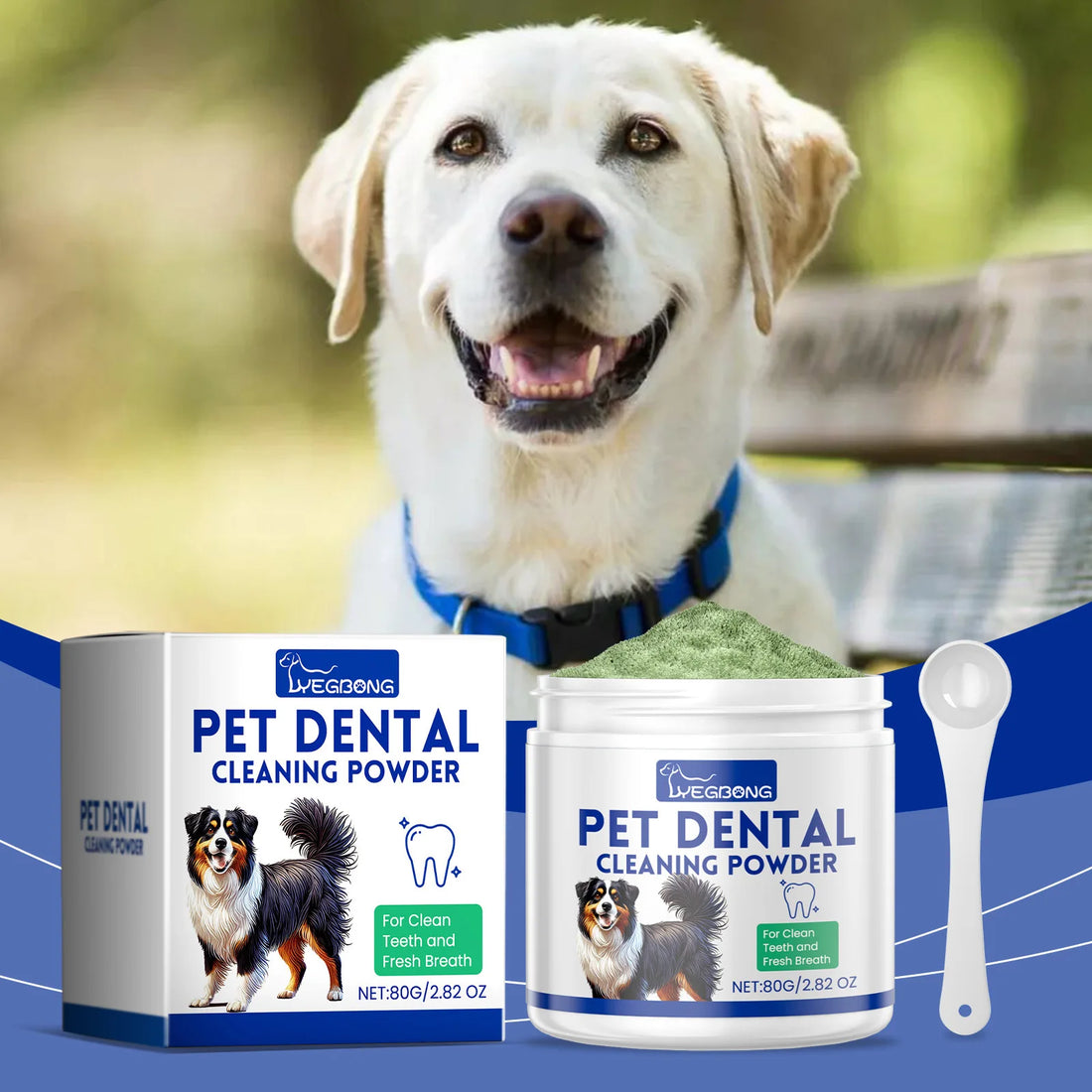 Polvo para la Limpieza de Dientes de Perro  – Aliento Fresco