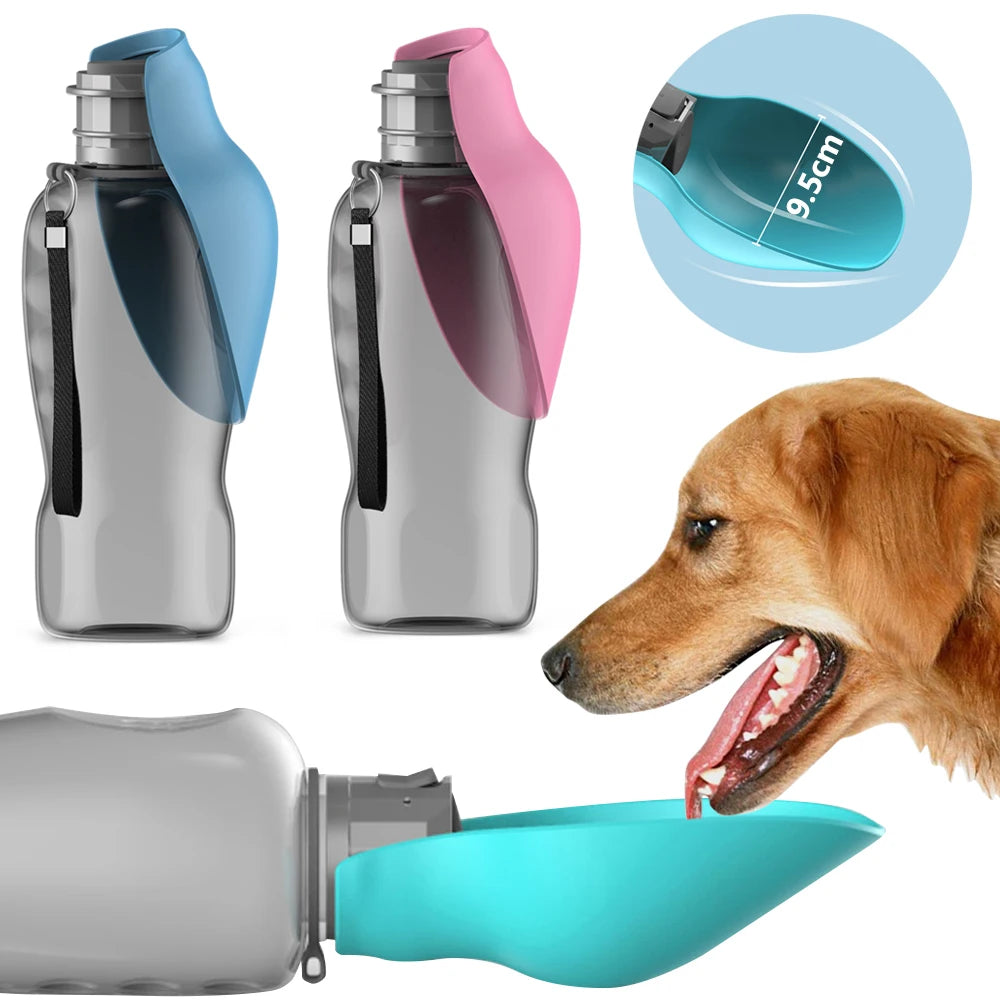 Botella de Agua y Comedero Portátil para Perros de 800ML